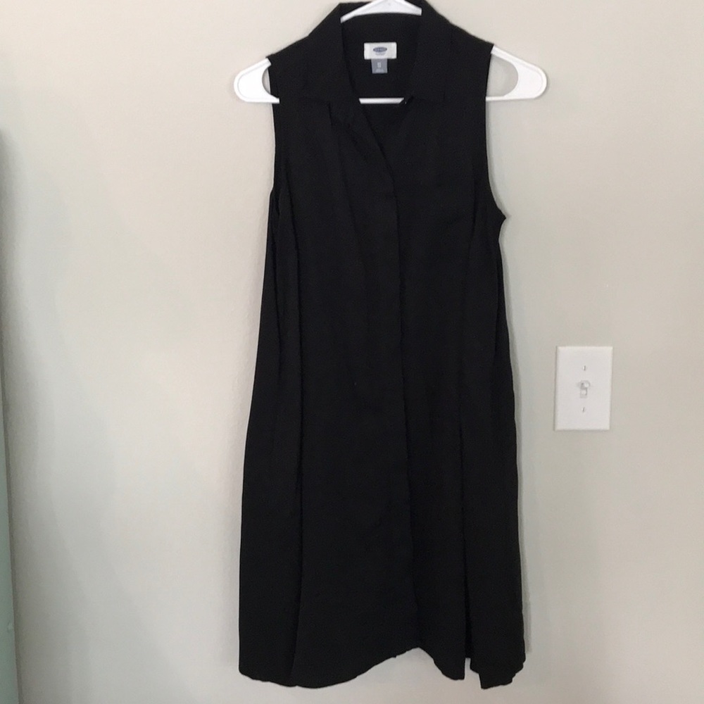 Black button down dress